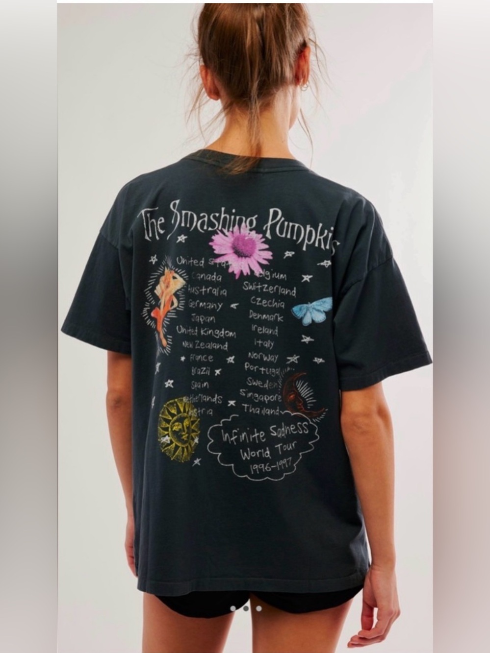 Day Dreamer Free People Smashing Pumpkins Infinite Sadness Tee Sz M 100% Cotton - Picture 2 of 10